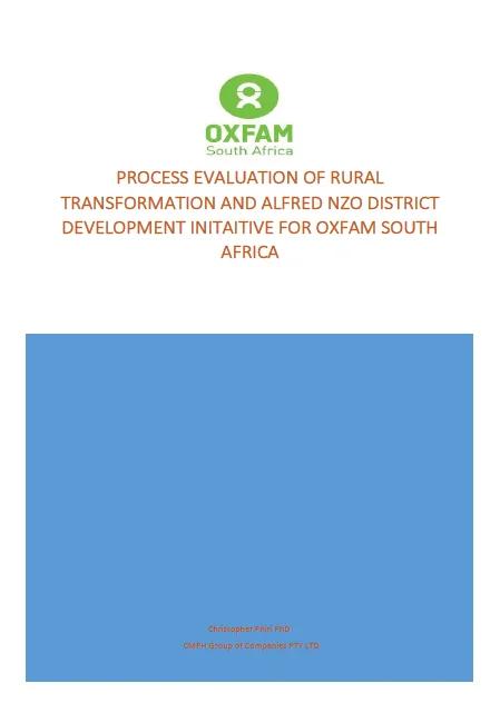 Project Evaluation of Rural Transformation and Alfred Nzo District Development Initiative, 2020