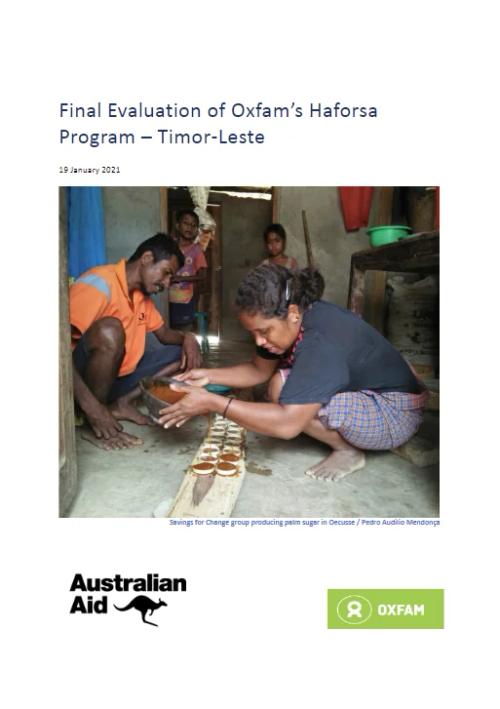 Final Evaluation of Oxfam’s Haforsa Program in Timor-Leste, 2021