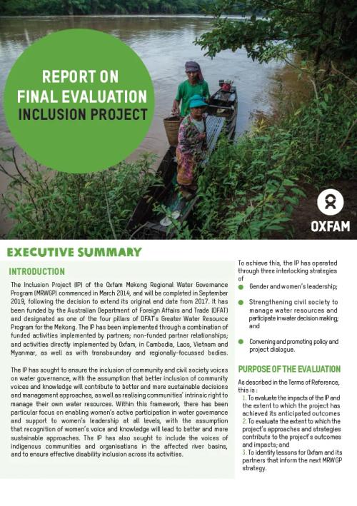 Mekong Inclusion Project Evaluation — Executive Summary, 2019
