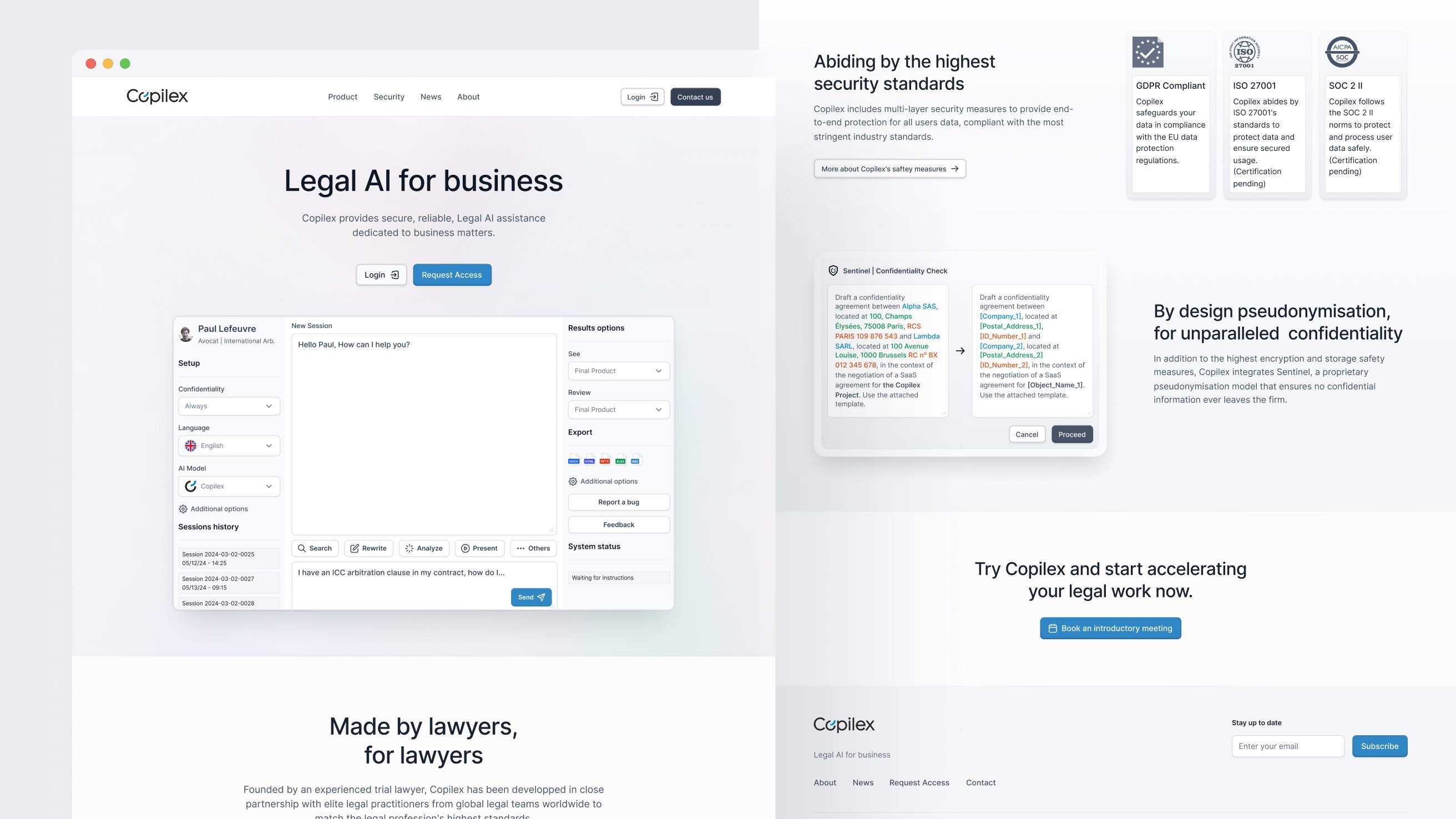Web Design & Dashboard UI for Legal AI SaaS