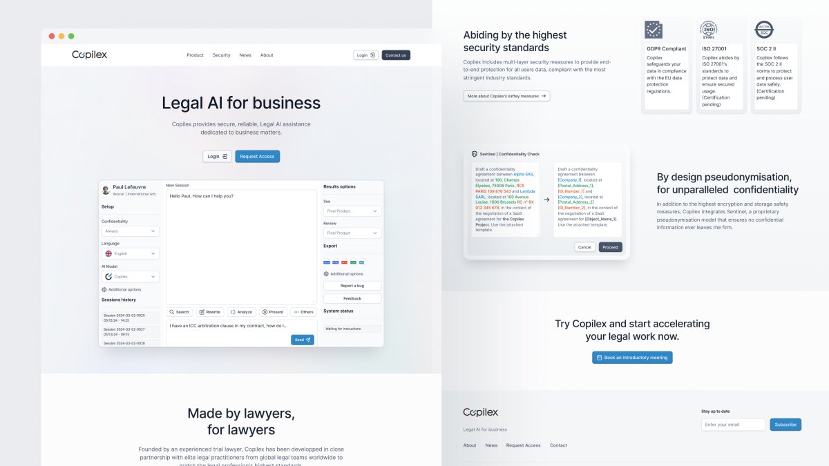 B2B SaaS web design case study for Web Design & Dashboard UI for Legal AI SaaS