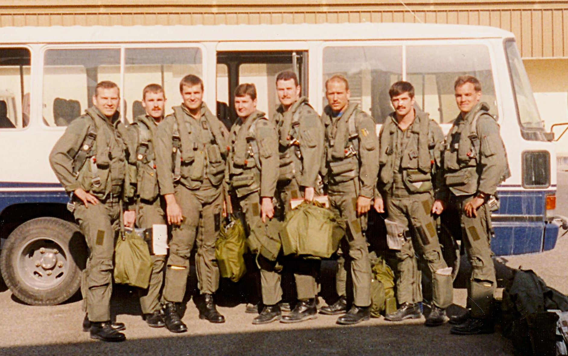 Eight Sabres post Tanker-in-the-Dark mission, 22 January 1991. 