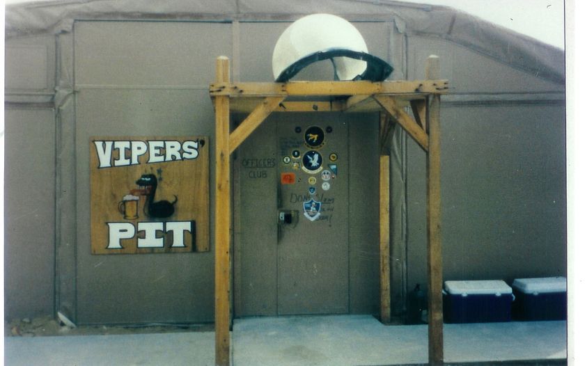 The squadron bar, the Viper's Pit. at Al Dhafra