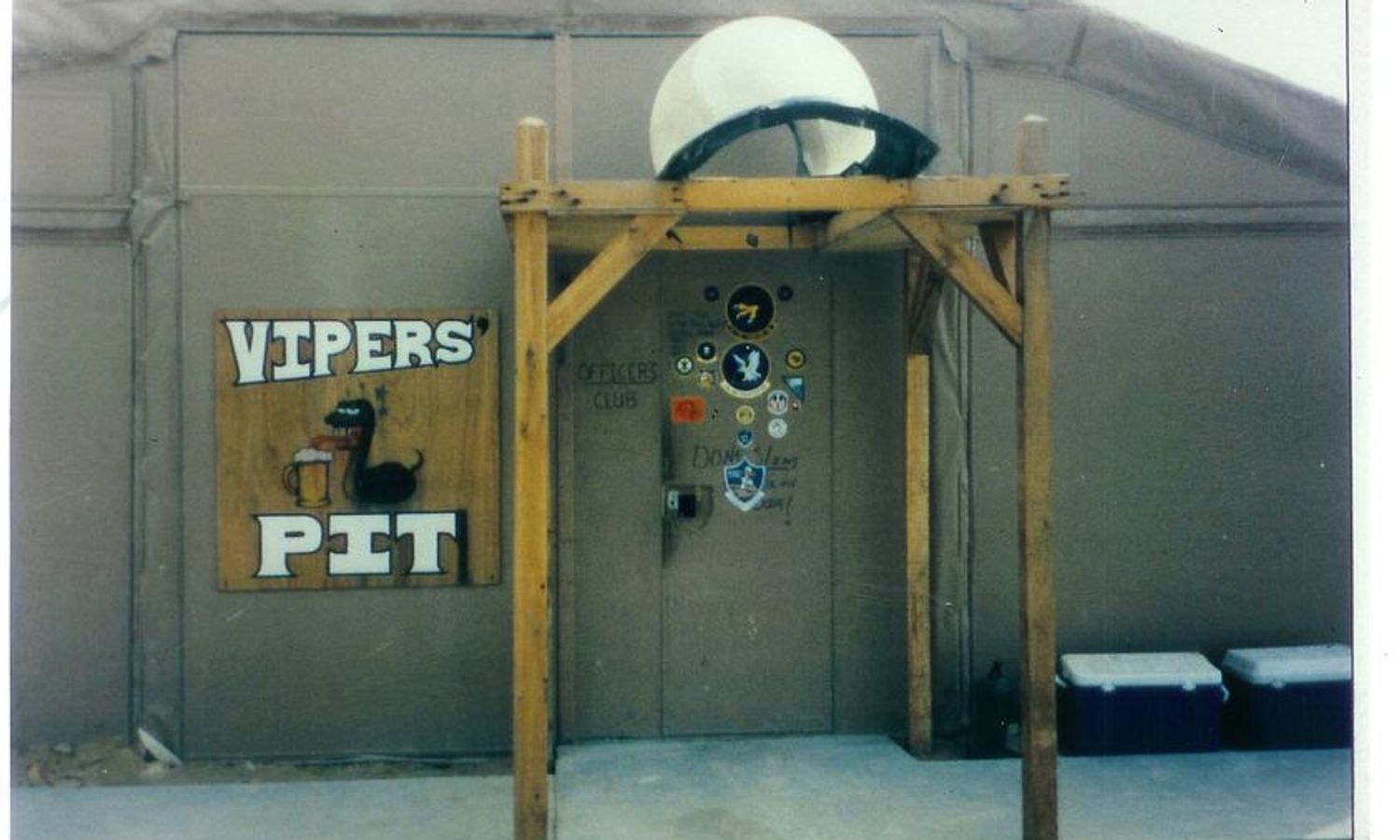 The squadron bar, the Viper's Pit. at Al Dhafra