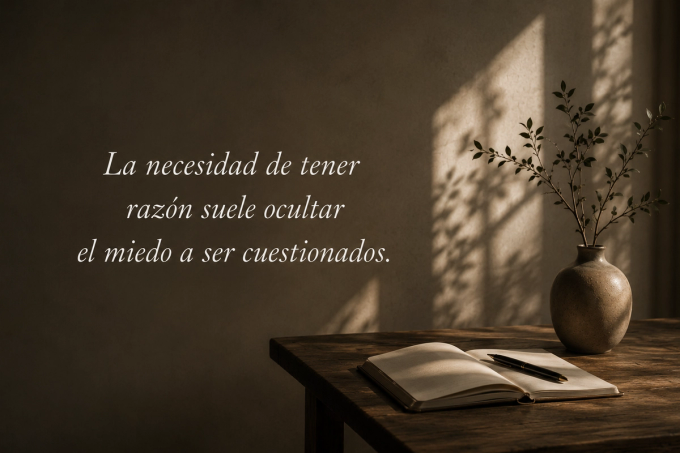 La trampa de tener razón.