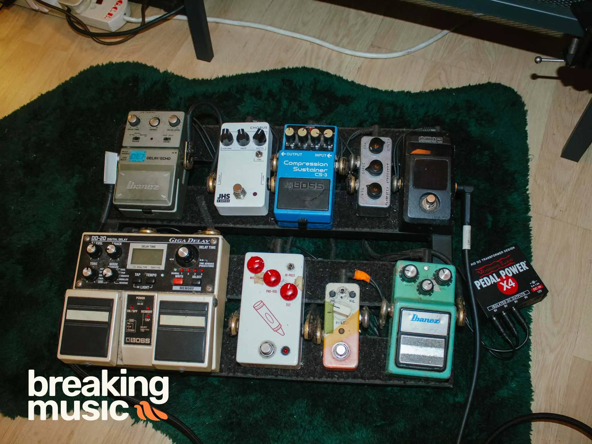 Studio Closeup Pedalboard