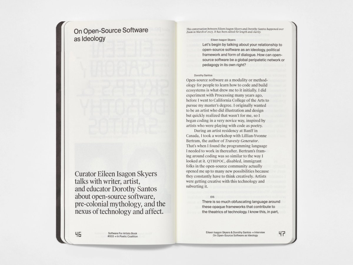 Software for Artist Book #3