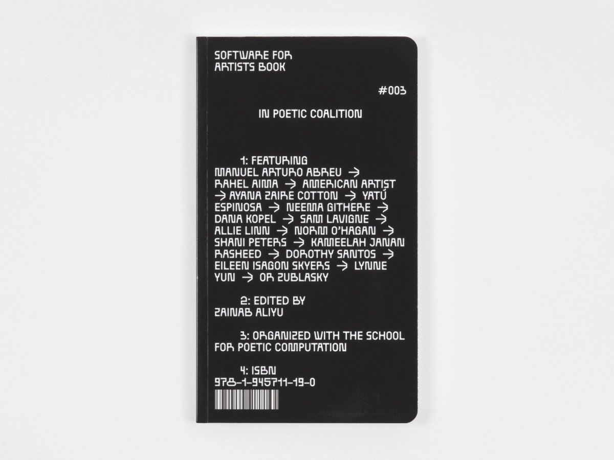 Software for Artist Book #3