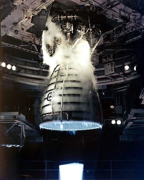 The Space Shuttle engine test firing