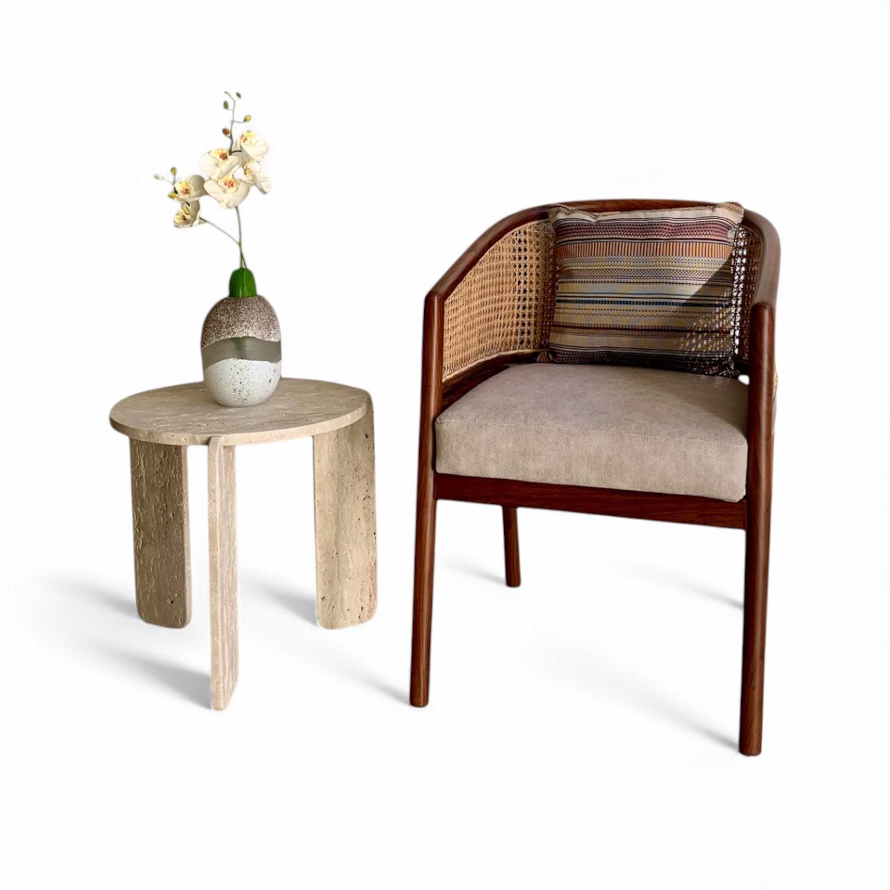 Mesa Travertine Table - View 2