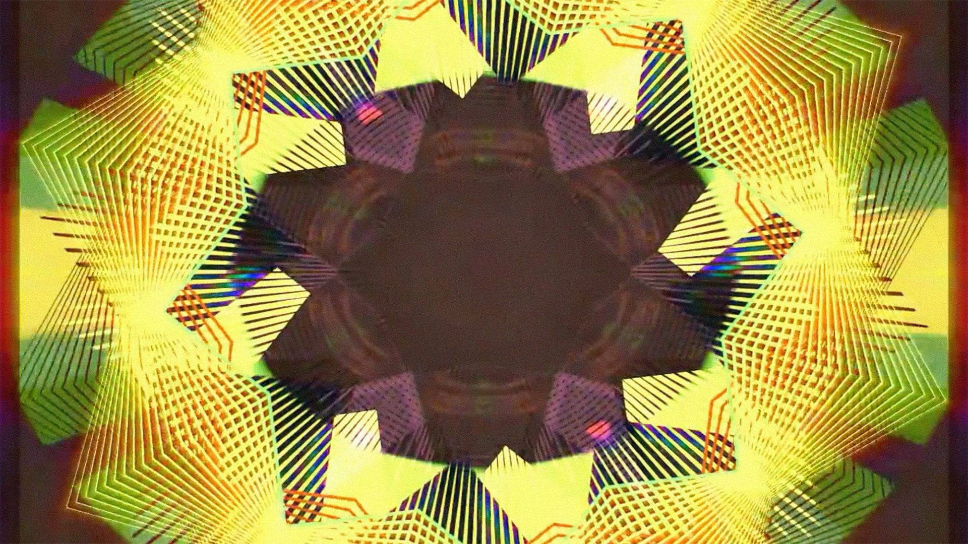 Kaleidoscope of yellow and brown