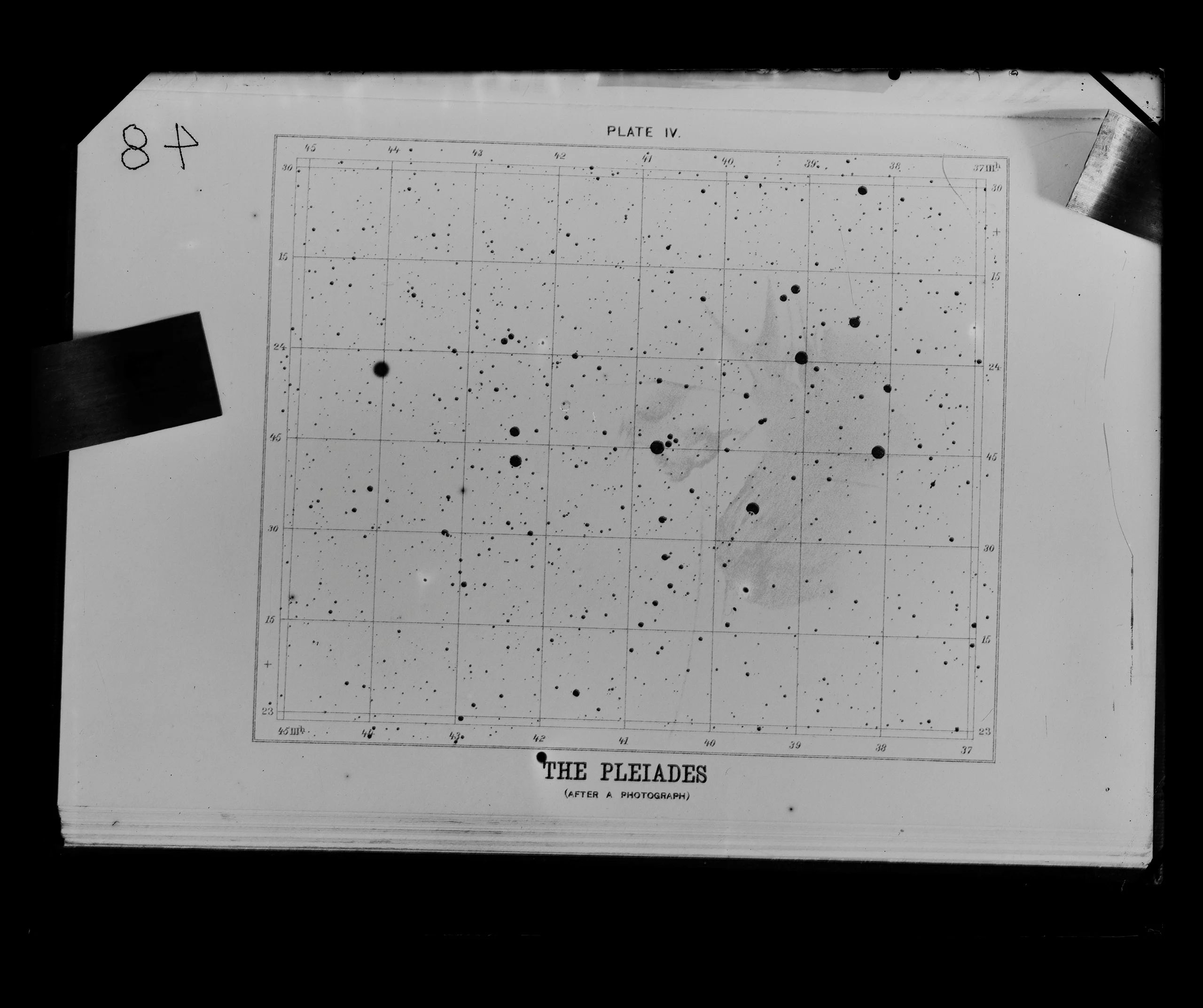 Plate negative of the Pleiades
