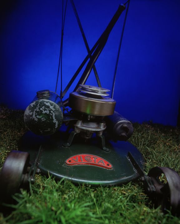 rotary metal motor mower, labelled with 'Victa'