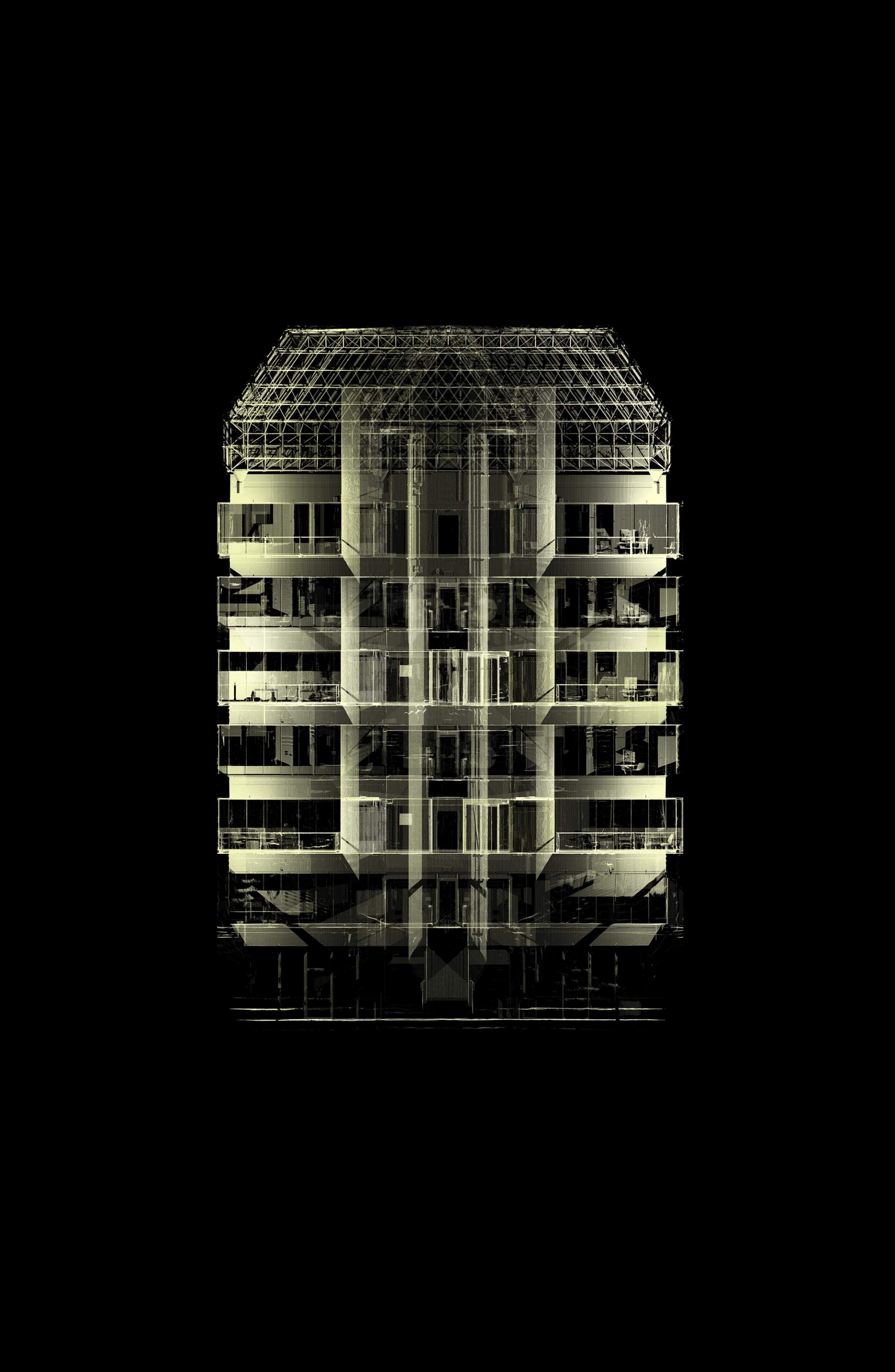 Section view of Octagon Building.