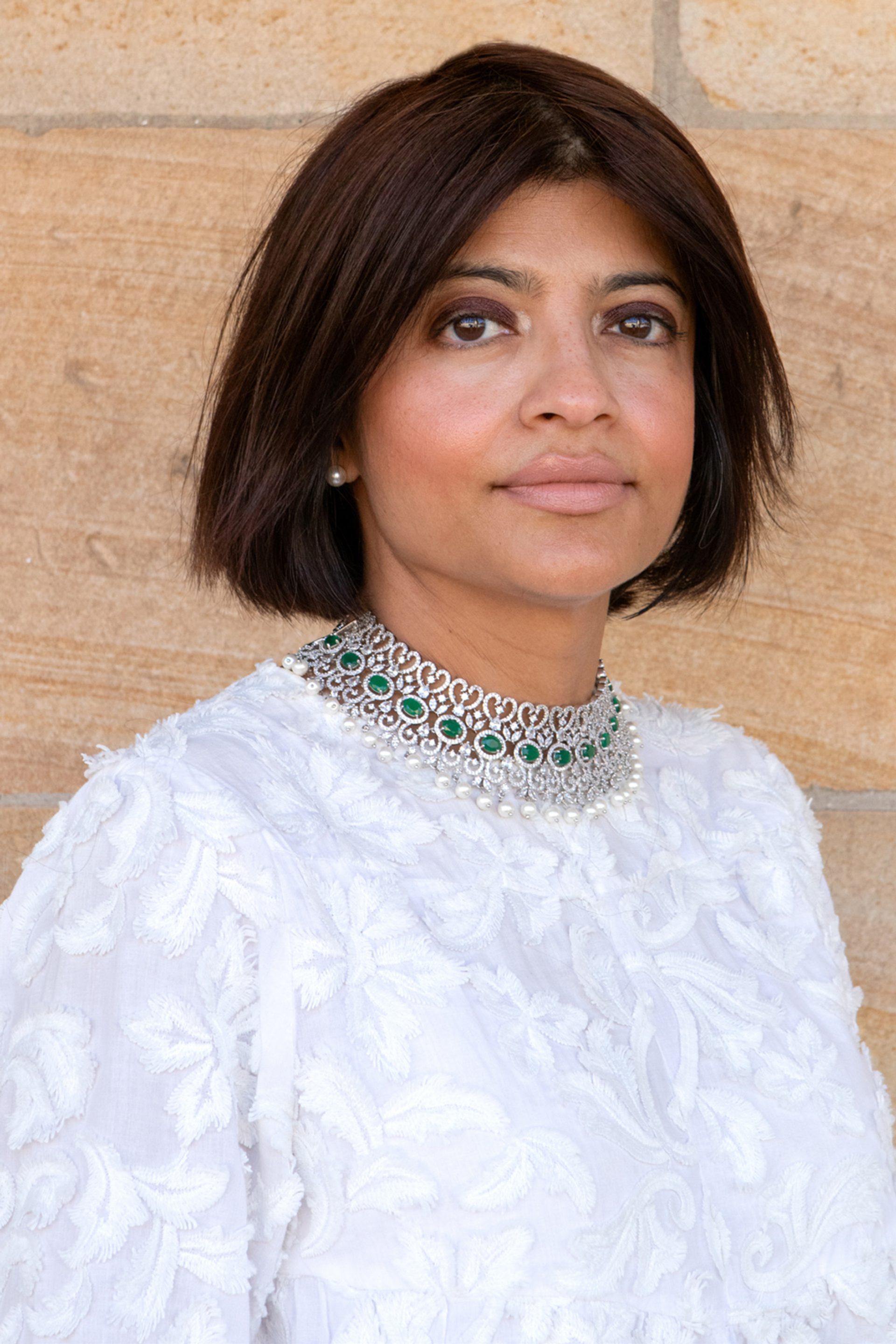 Figure looking at camera