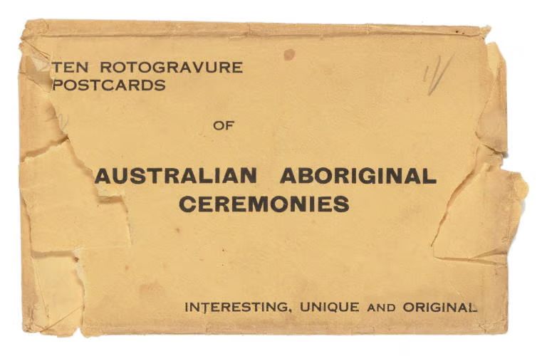 Envelope with 'Australian Aboriginal Ceremonies' ink on paper.
