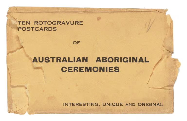 Envelope with 'Australian Aboriginal Ceremonies' ink on paper.