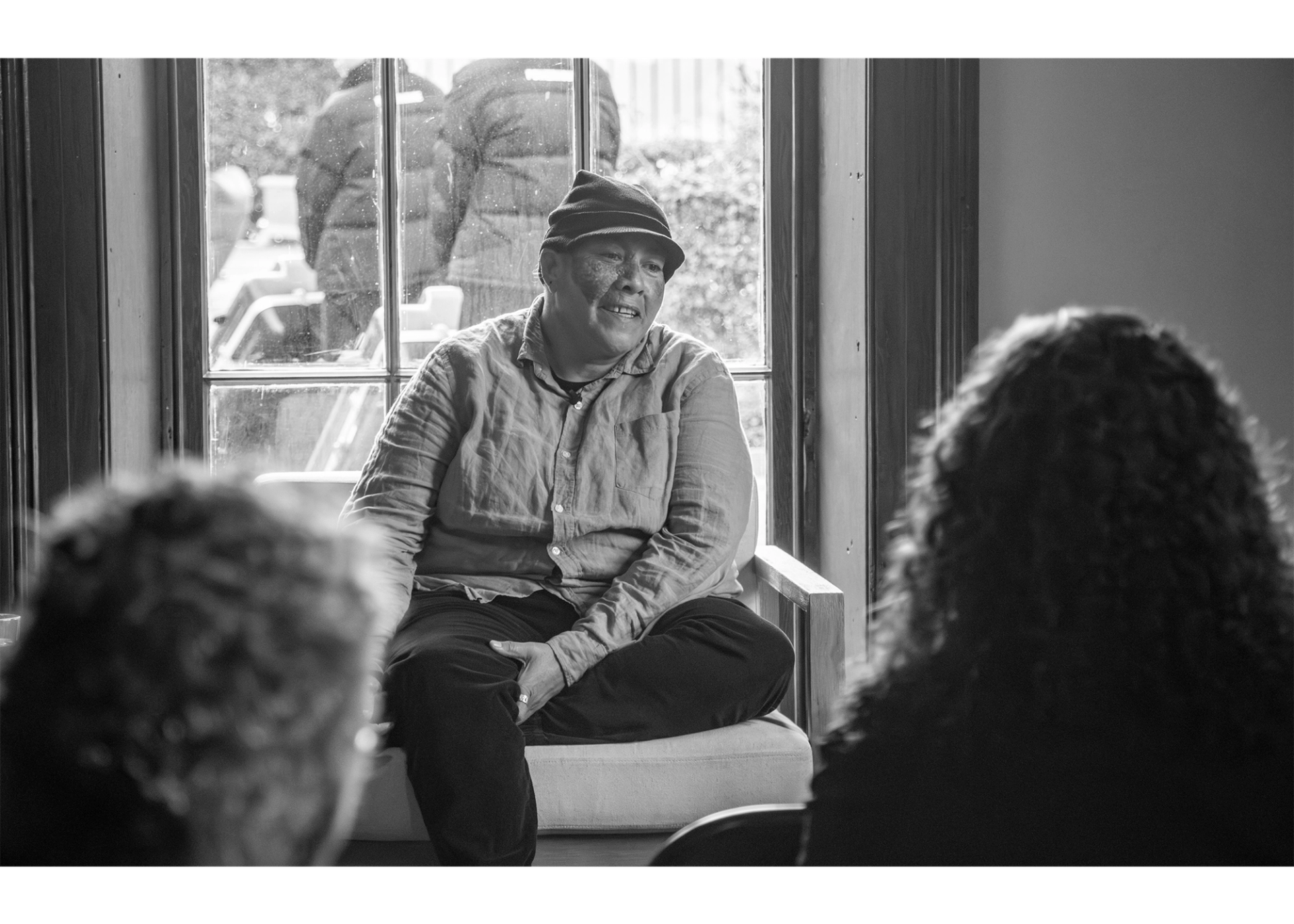 A Gumbaynggirr woman in conversation.