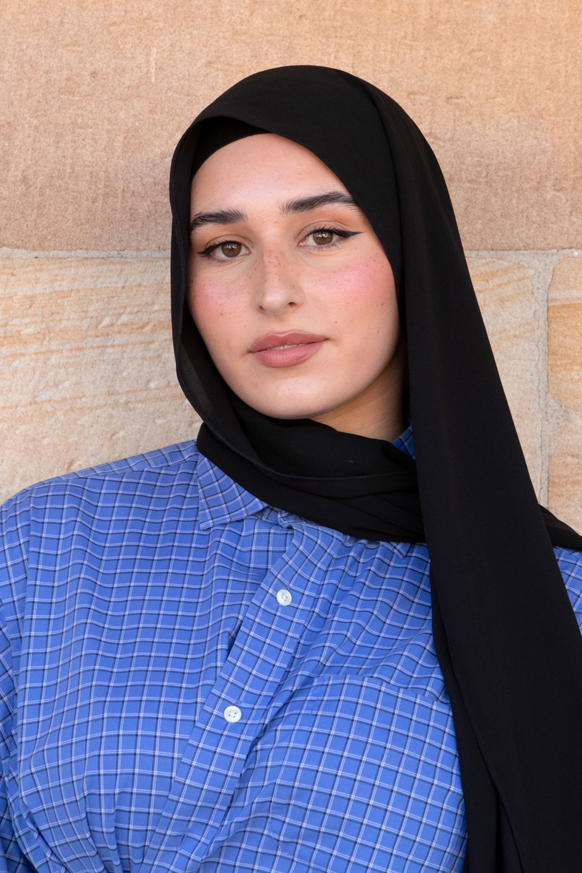 Figure looking at camera