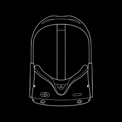 Outline vector of a VR headset