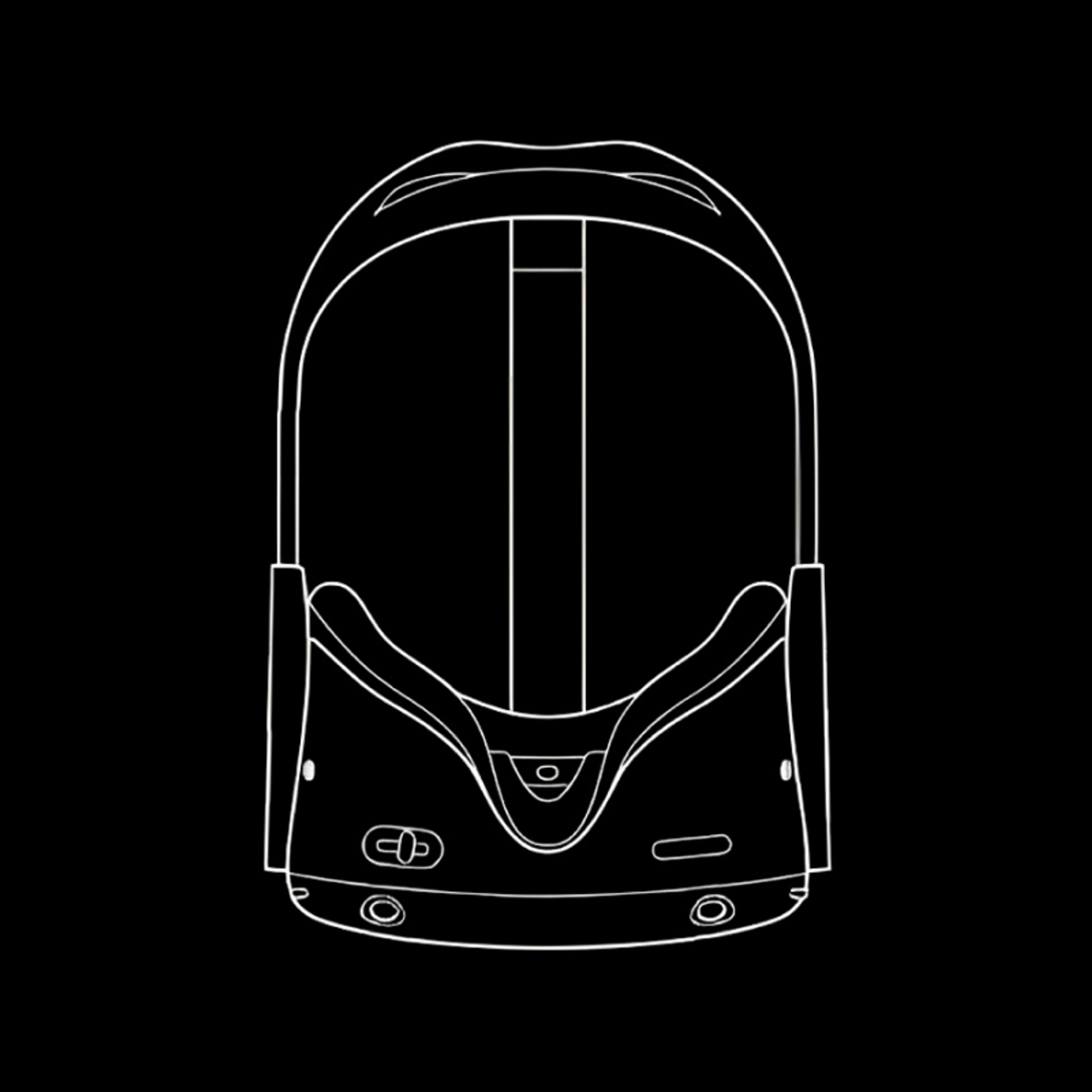 Outline vector of a VR headset
