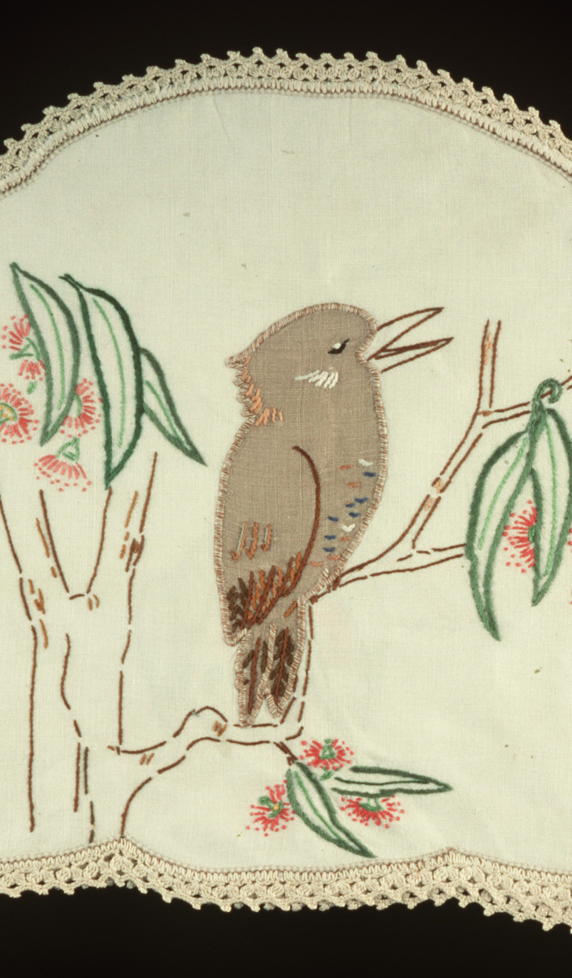 Embroidered cotton tea cosy