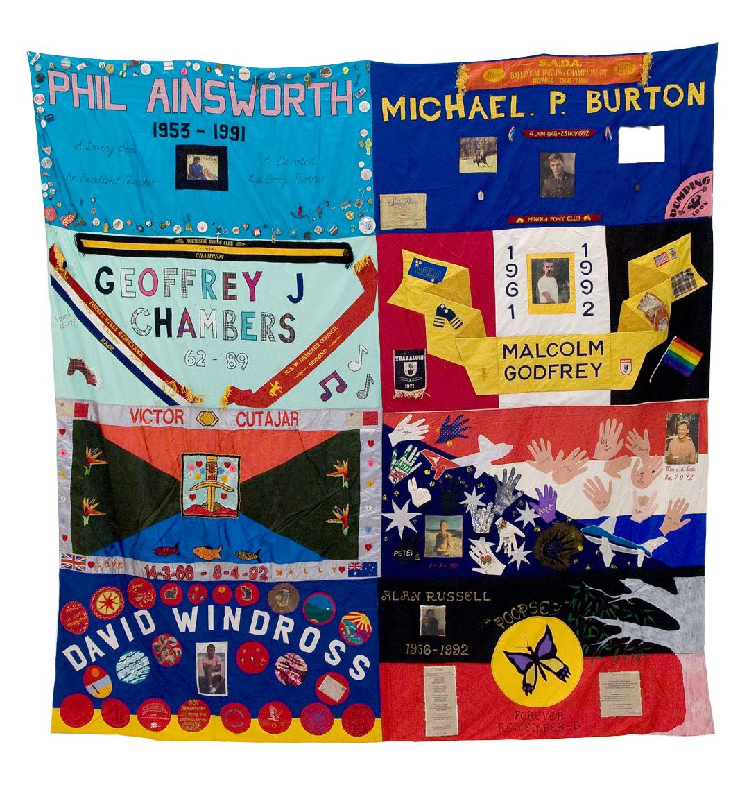 Quilt dedicated to people.