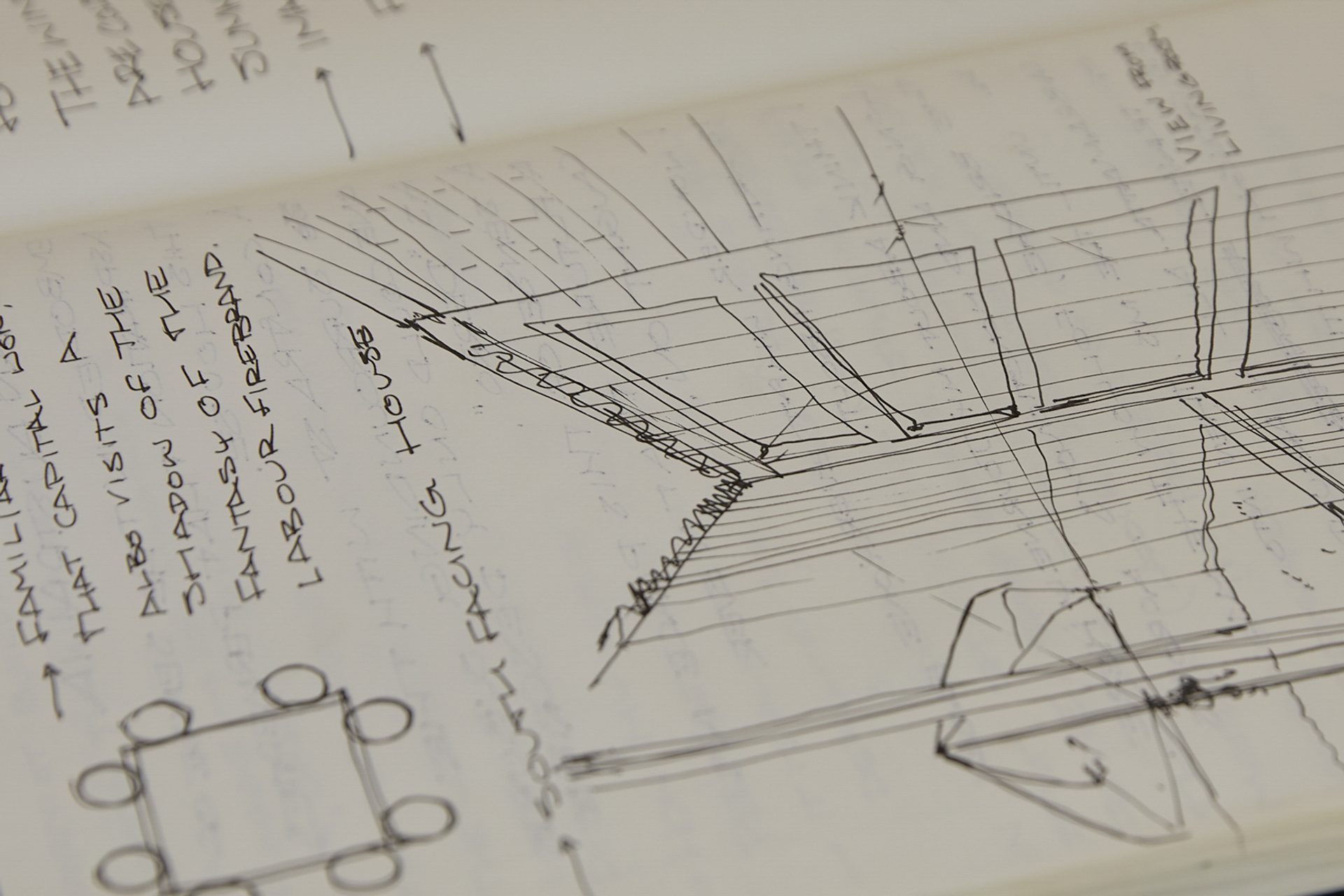 Sketches in a booklet