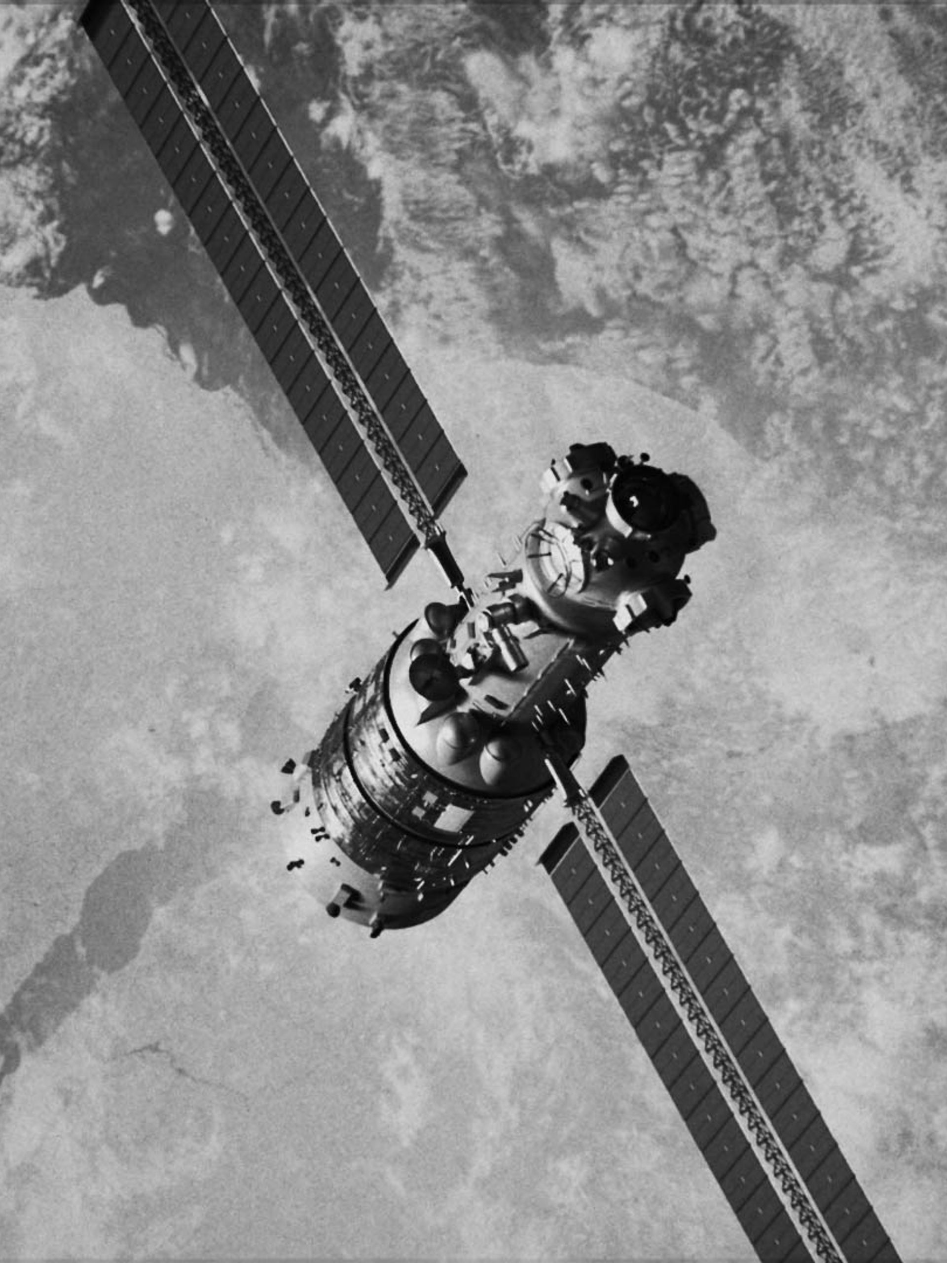 A satellite in space.