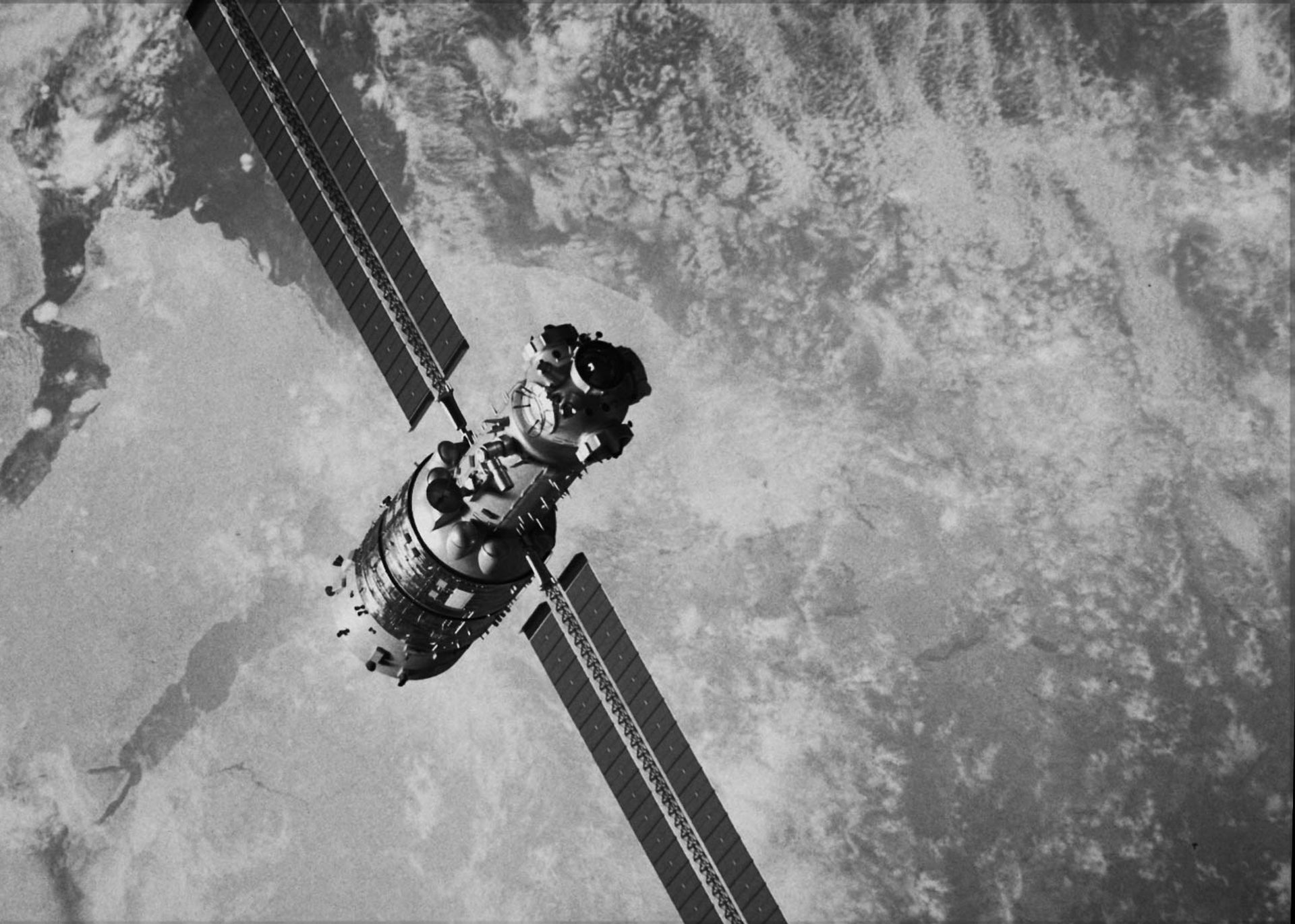 A satellite in space.