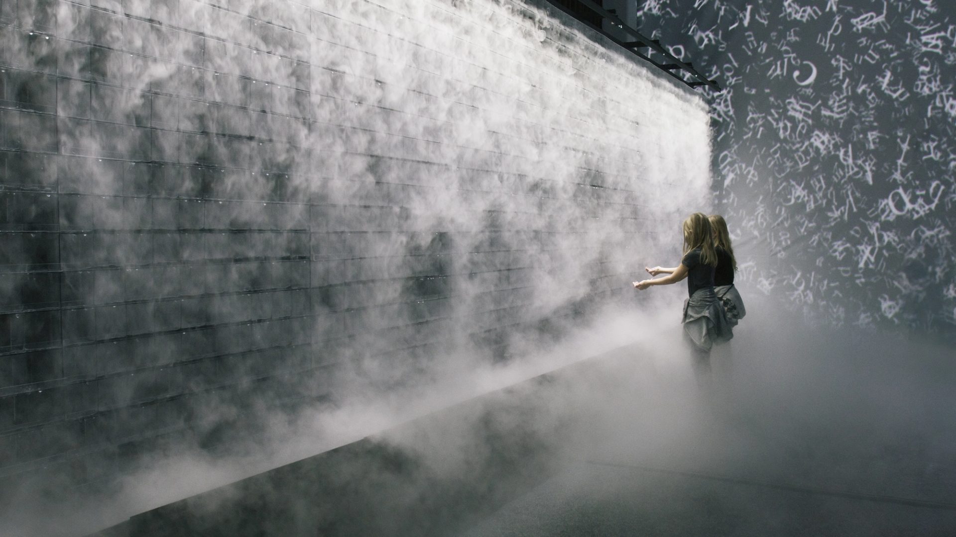 wall of mist with child