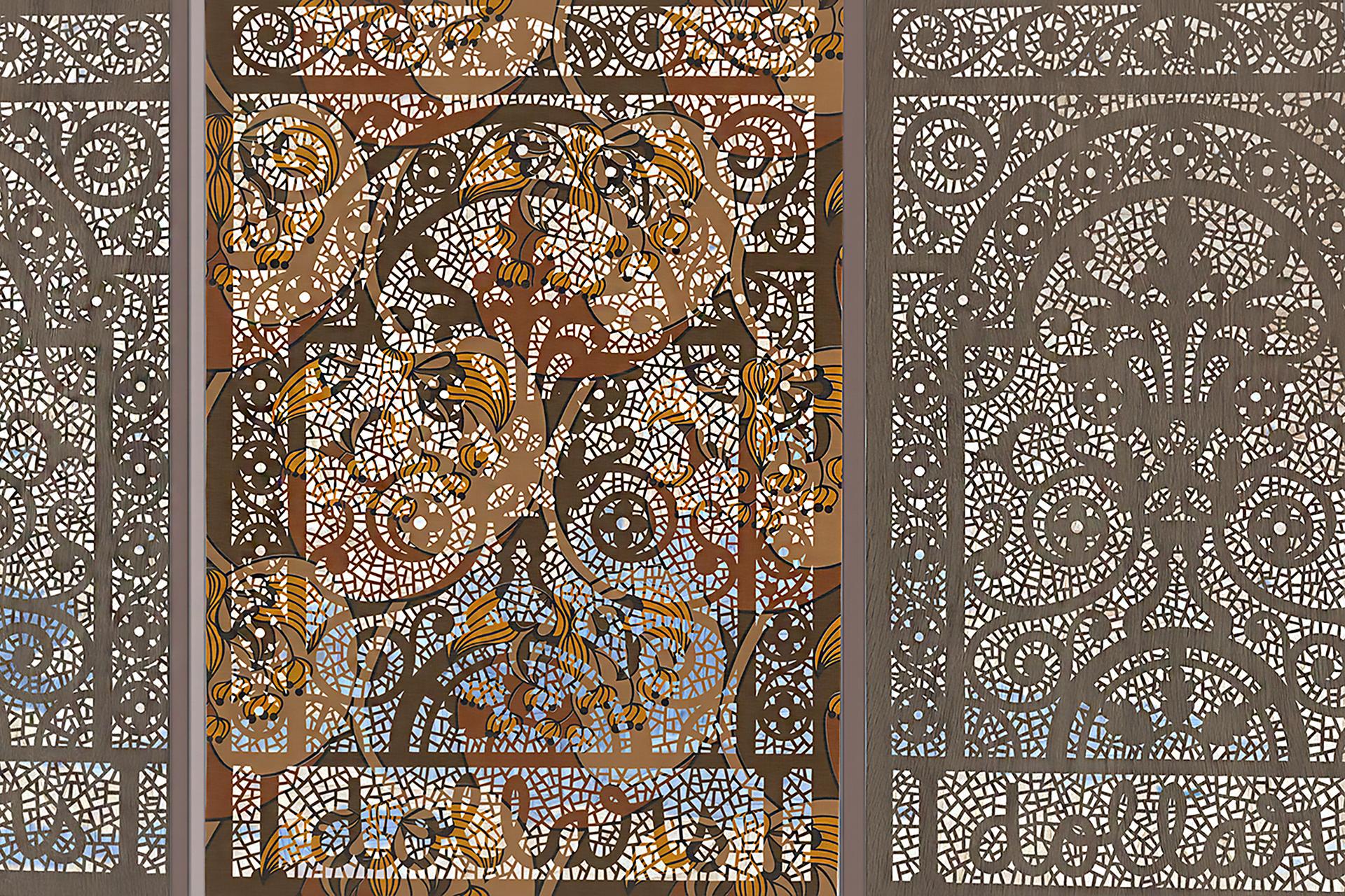 Abstract windows to a terrace