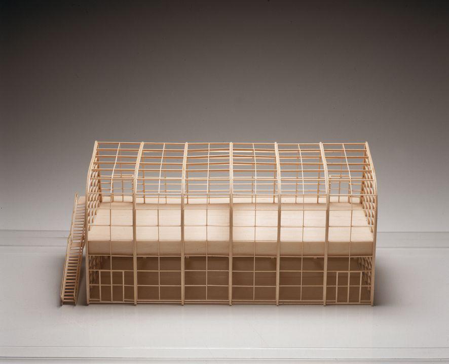 Architectural dance studio model with cover