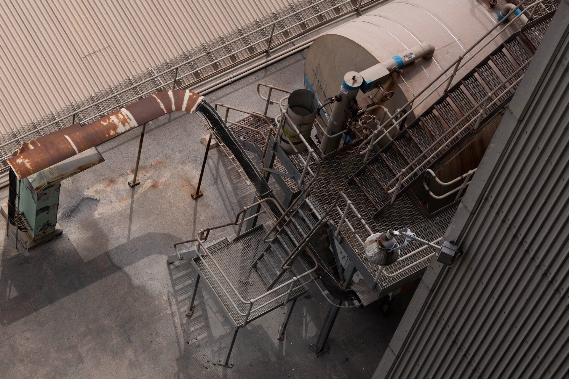 Outside a power station.