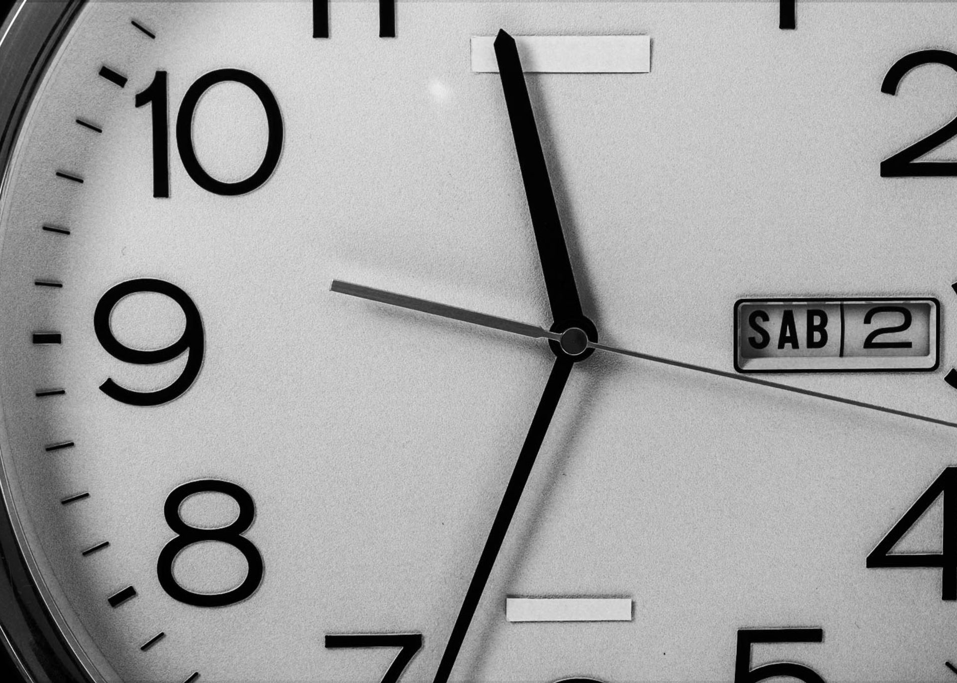 A close up of a clock face.