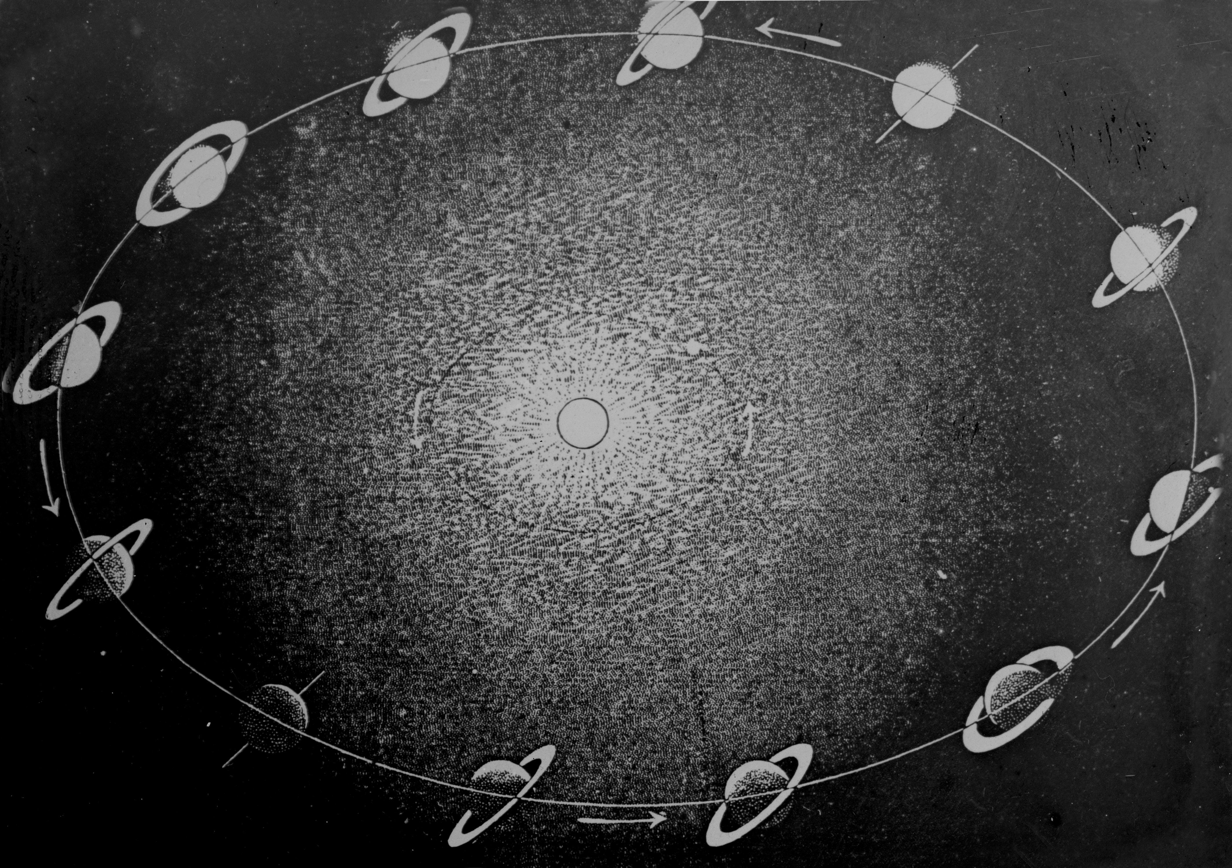 Saturn's rings diagram of inclination.