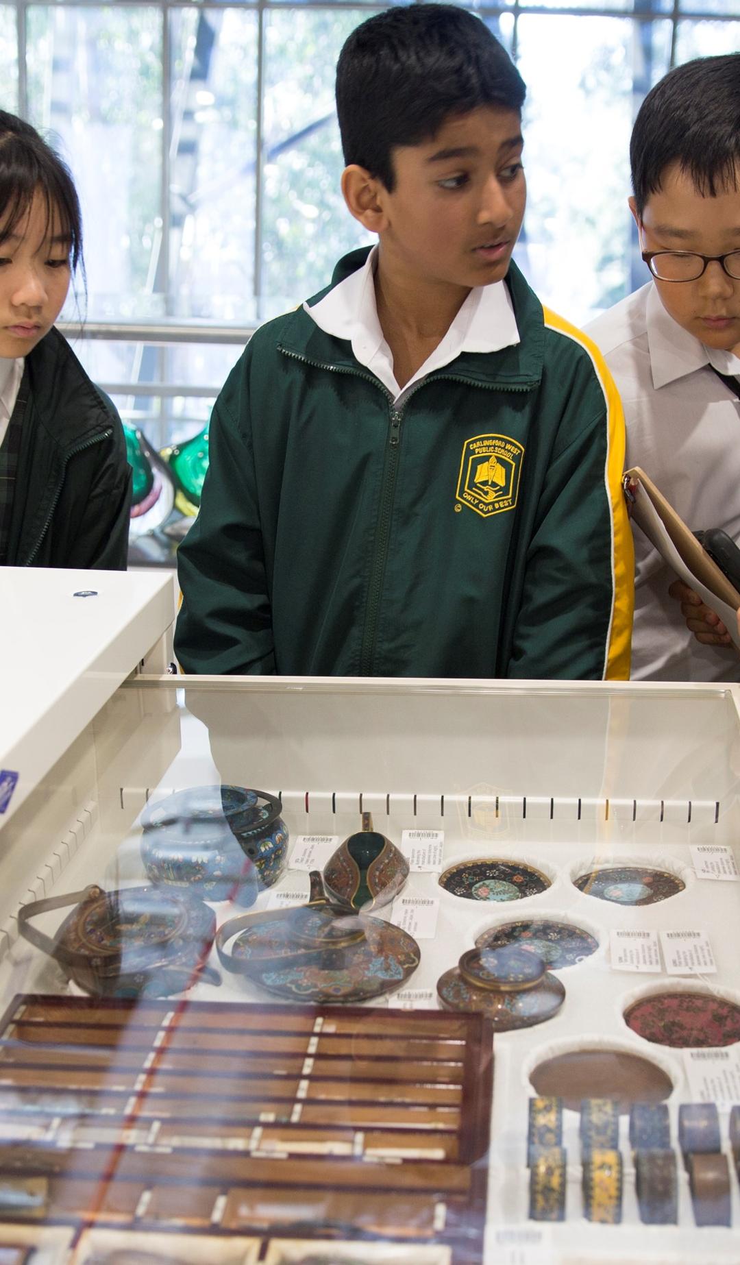 Learners in gallery
