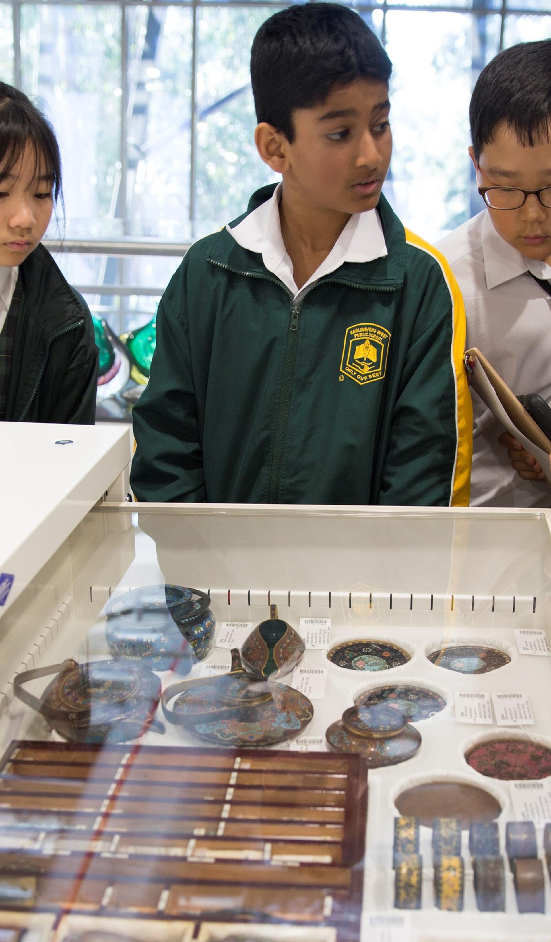 Learners in gallery