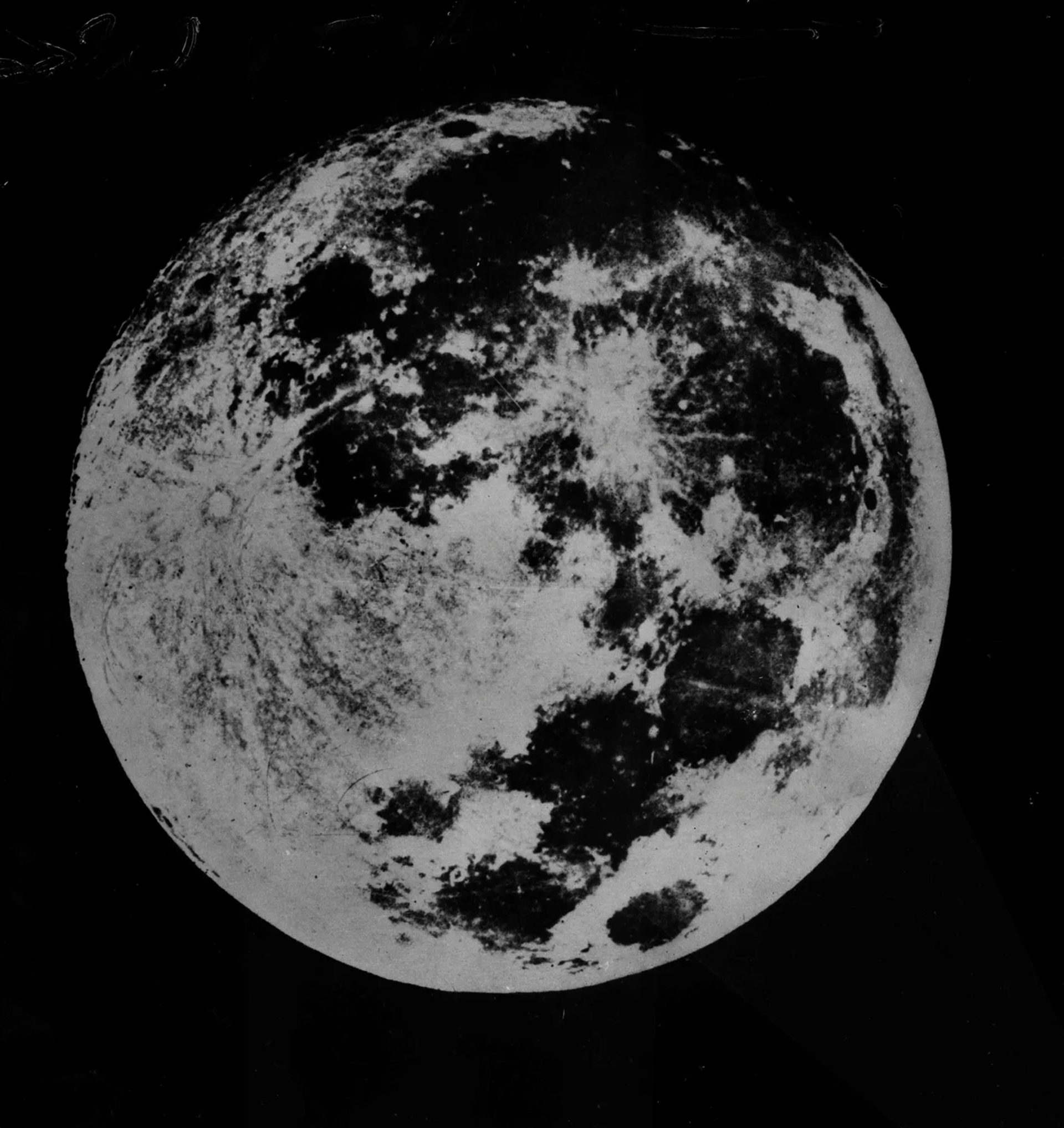 Photograph, transparency, part of a collection, Moon, plastic, photographer unknown, used by the Sydney Observatory, Sydney, New South Wales, Australia, c. 1900–1950