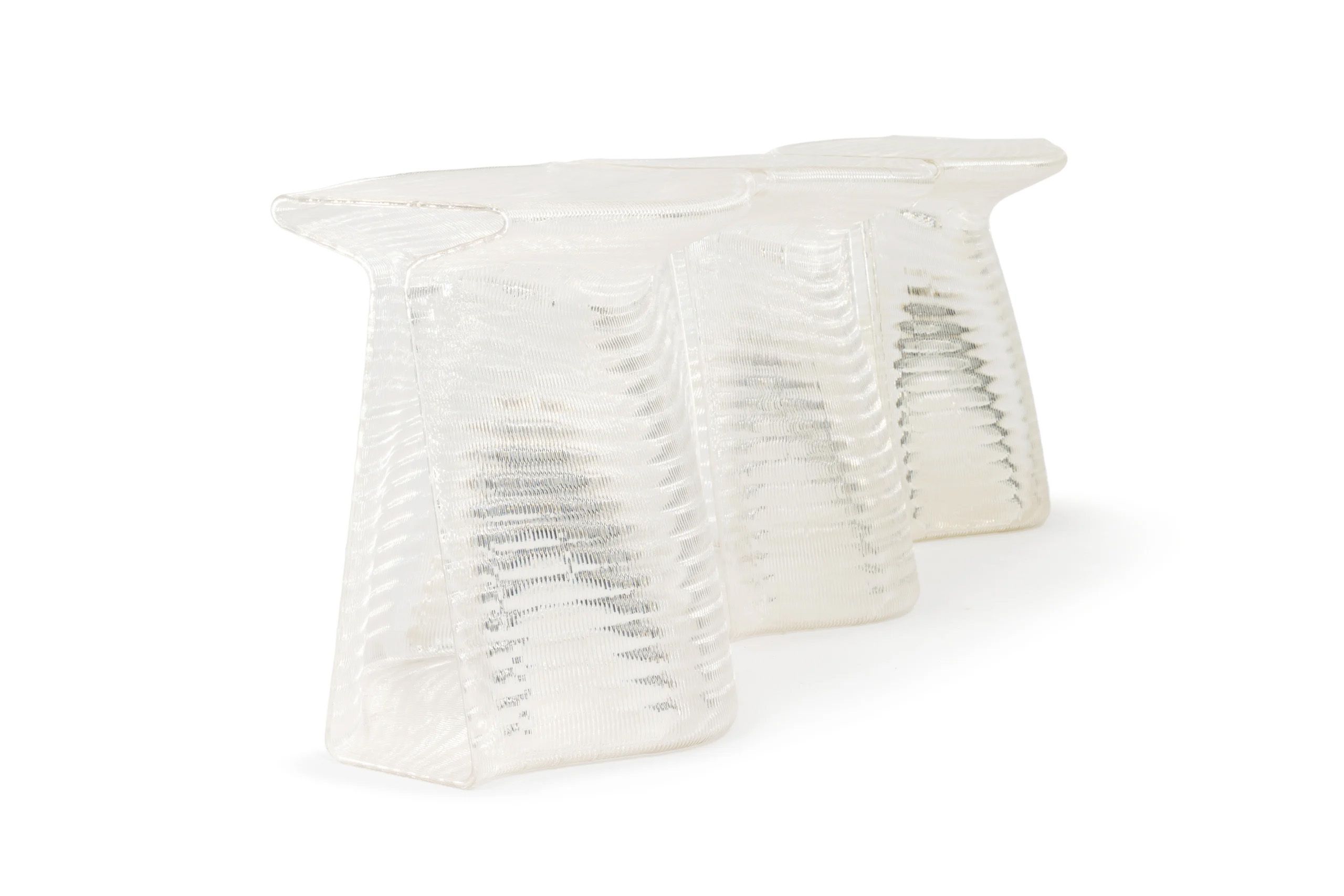 Clear, wobbly looking stools