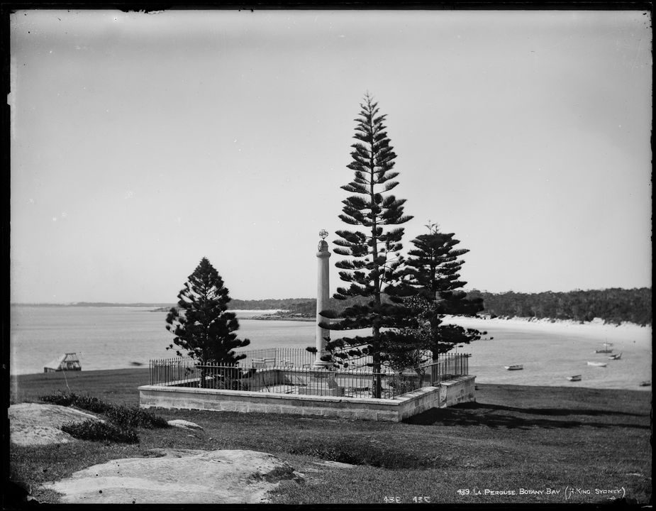 Silver gelatin dry plate glass negative of La Perouse, Botany Bay in landscape format.