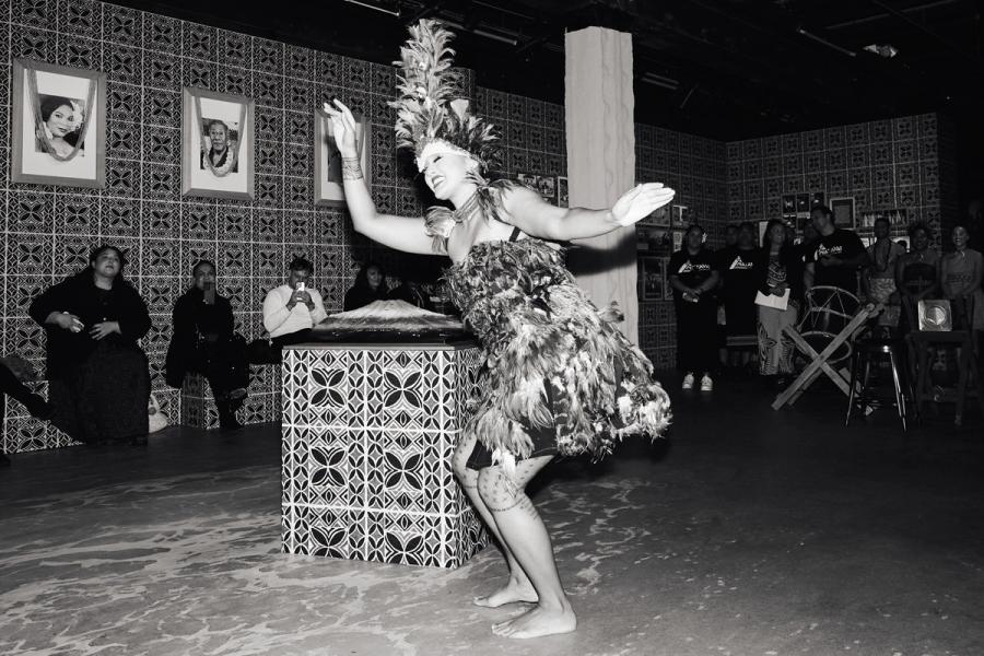 Woman dancing wearing a traditional outfit