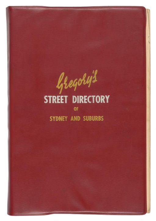 Street Directory, "Gregory's Street Directory of Sydney & Suburbs", 24th Edition, 1959