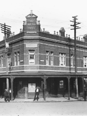 Corner of hotel from the street
