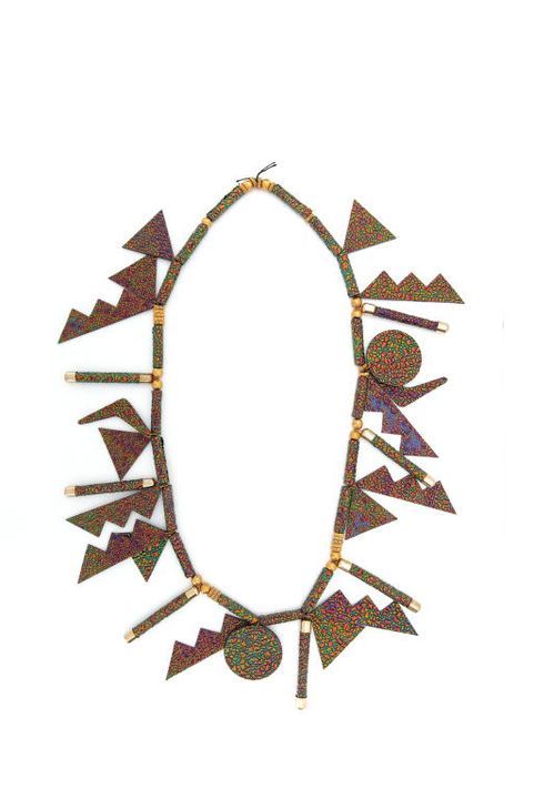 geometric multicoloured necklace