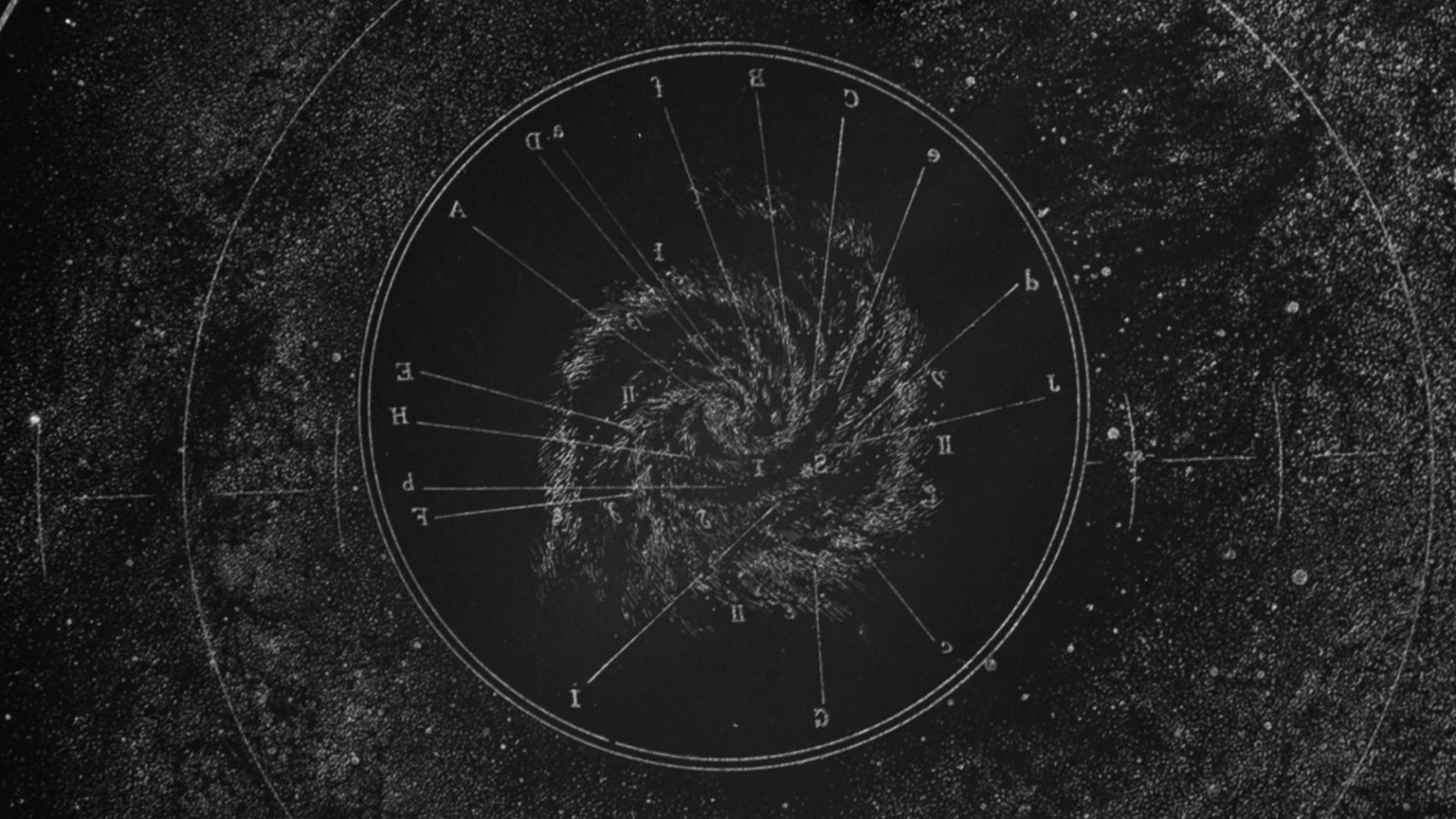 Photograph of a glass plate negative depicting a chart of Milky Way.