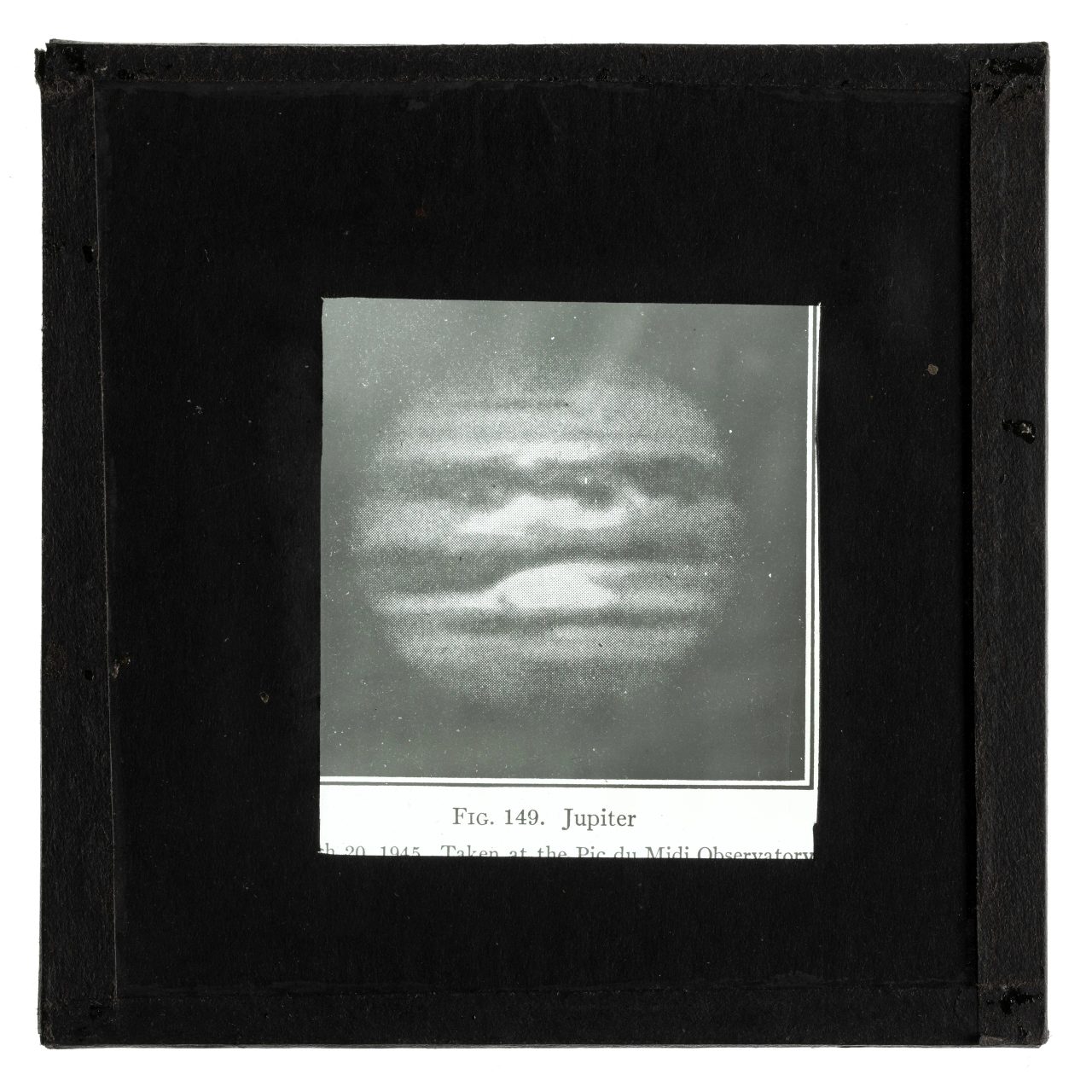 Lantern slide of Saturn