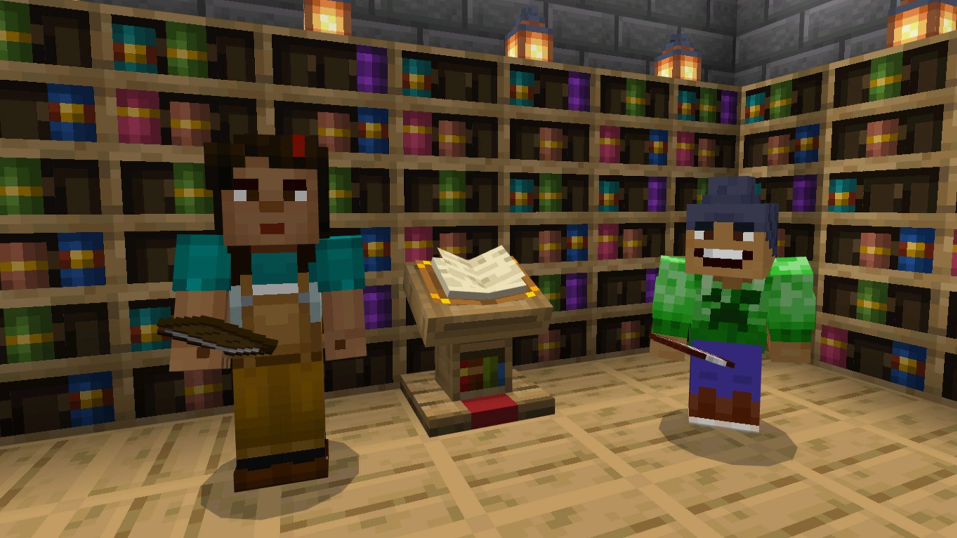 A Minecraft digital world.