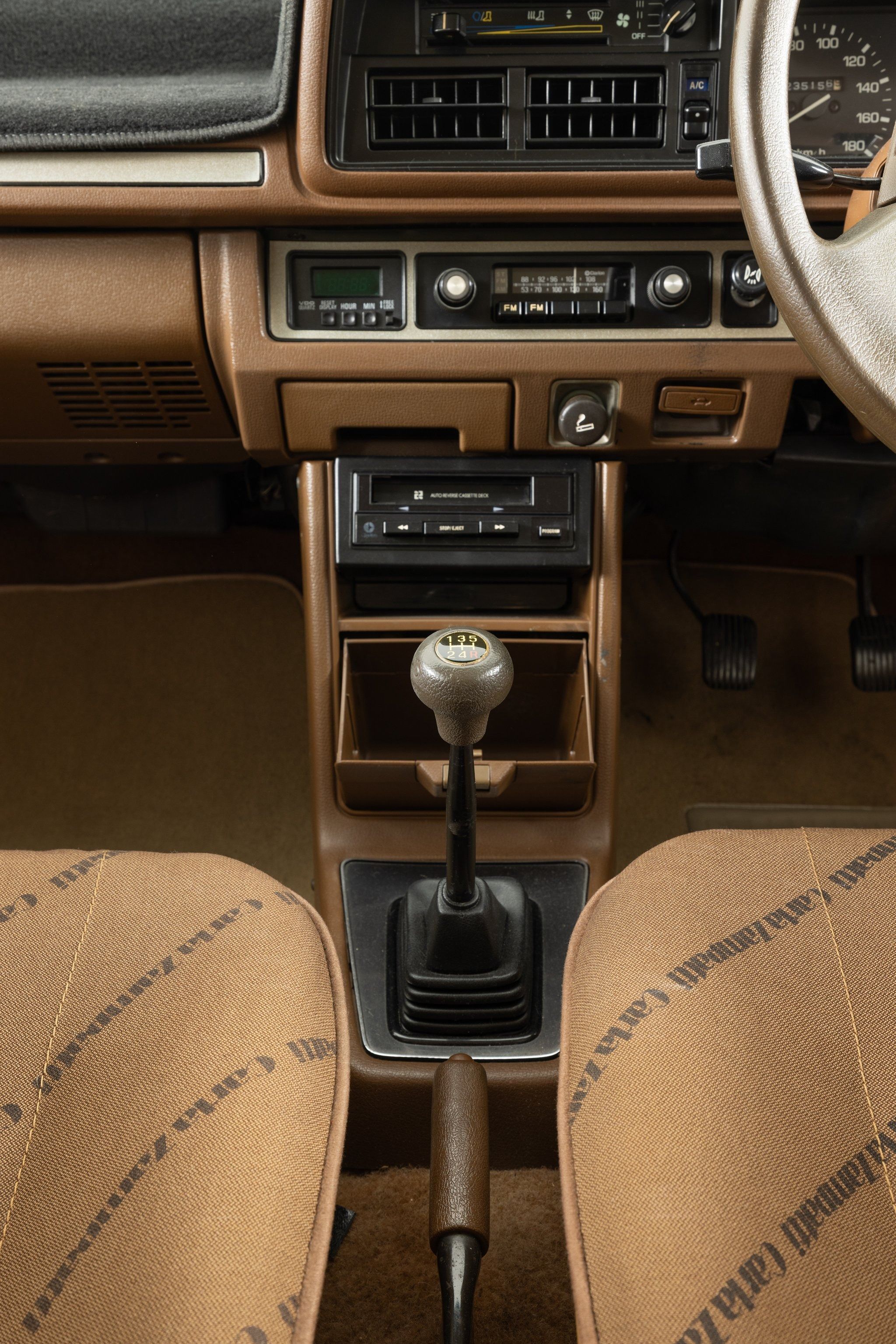 Inside view of Ford Laser.