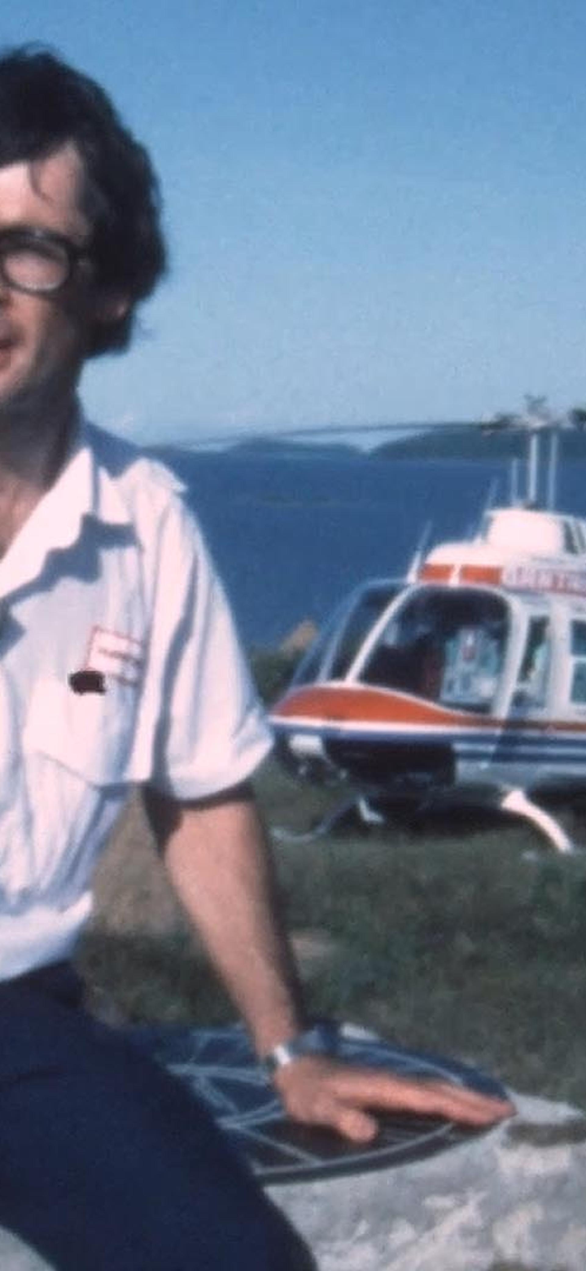 Dick Smith and Bell Jetranger helicopter flown around the world